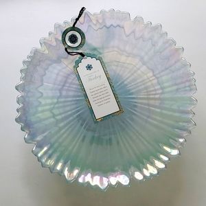 Carnival Glass Pedestal Cake Dish Made in Turkey